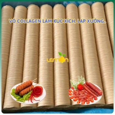 Vỏ Collagen Casing 23 - 1 cuộn làm lạp xưởng, sườn, xúc xích tiện lợi, nhanh chóng, giá 45k