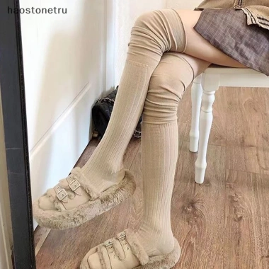 Vớ Dài Cotton Nữ Giữ Ấm Mùa Đông, Thiết Kế Gối Đôi Trơn Vải Mềm Mại - Đồ Ngủ Thời Trang, Phong Cách Đa Dạng, Giá Ưu Đãi 10