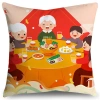 Vỏ đệm cotton chúc mừng năm mới 70×70, 65×55, 45cm - Vỏ gối sofa trang trí lễ hội mùa xuân, giảm giá 43.439₫ 2