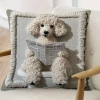 Vỏ đệm Poodle 3D dễ thương - Vỏ gối trang trí chó vui nhộn cho ghế sofa, giảm giá 20%