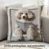 Vỏ đệm Poodle 3D dễ thương - Vỏ gối trang trí chó vui nhộn cho ghế sofa, giảm giá 20% 2