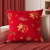 Vỏ đệm sofa lễ hội năm mới màu đỏ, tựa lưng phòng khách, cao cấp, không lõi, kèm gối ngủ - giảm 18% 7