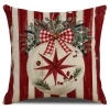 Vỏ đệm vải lanh cây thông Noel xanh lá cây - Gối sofa trang trí Giáng sinh giảm giá 5