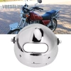 Vỏ đèn pha LED hợp kim nhôm 5,75in Bạc cho xe máy Chopper – Tùy chỉnh sang trọng 3