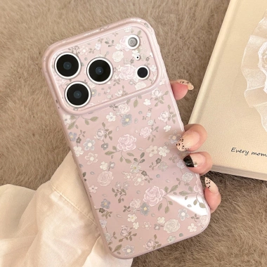 Vỏ điện thoại mềm Purple Rose Retro cho iPhone 13/14/15/16/17 Pro Max - Bảo vệ sang trọng, Giá 51.238₫