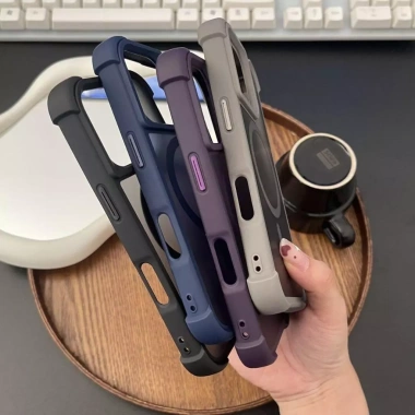 Vỏ điện thoại từ tính mờ xám phủ toàn diện cho iPhone 16 Pro Max, 15/14/13/12/11, 14Plus – bảo vệ cứng, chống rơi 4 góc, giá 139.406₫