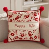 Vỏ gối 45x45cm Đỏ Lễ hội - Đệm đầu giường, Gối sofa mềm, Trang trí đám cưới, 304.665 VNĐ 8