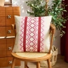 Vỏ gối 45x45cm mùa xuân đỏ - Vải lanh Cotton, tựa lưng, đệm đầu, trang trí lễ hội 5