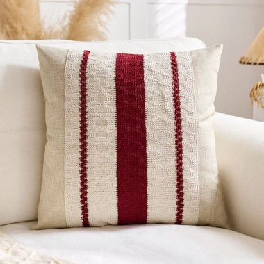 Vỏ gối 45x45cm mùa xuân đỏ - Vải lanh Cotton, tựa lưng, đệm đầu, trang trí lễ hội