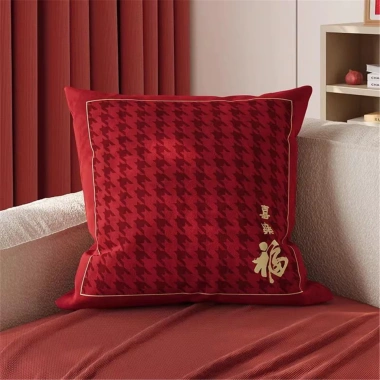 Vỏ gối buộc màu hồng 60x60 45x45 40x40 - Sofa trang trí nhà may mắn, giảm giá 17% chỉ 43.439 VNĐ 4