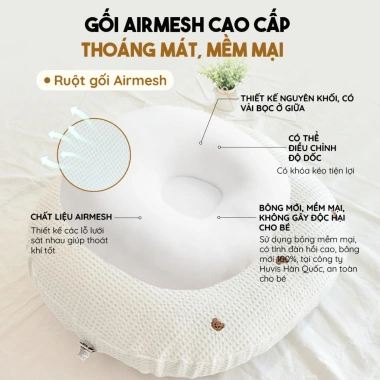 Vỏ gối chống trào ngược Airmesh Rototo Bebe cho bé 0-12 tháng – Giá chỉ 931.000đ 6