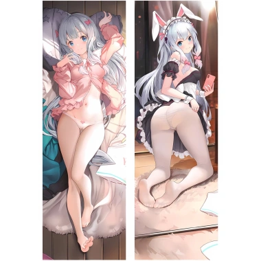 Vỏ gối cơ thể WATAMOTE Tomoko Kuroki Dakimakura 2 mặt - Gối anime giặt được, tháo rời, trang trí phòng