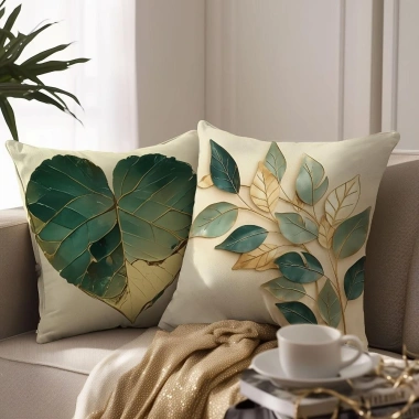 Vỏ Gối CONOPERY 45x45cm Họa Tiết Lá In Polyester - Giá Ưu Đãi 49.788đ - Vỏ Đệm Sofa Hiện Đại