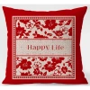 Vỏ gối cotton Happy Life 65×65 – Trang trí sofa nhà năm mới, giá ưu đãi 43.439₫ 5
