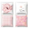 Vỏ gối cotton hoa hồng hai mặt 40×40 - Trang trí nghệ thuật sofa, nhà, văn phòng, giường ngủ - Giá ưu đãi 43.439 VND