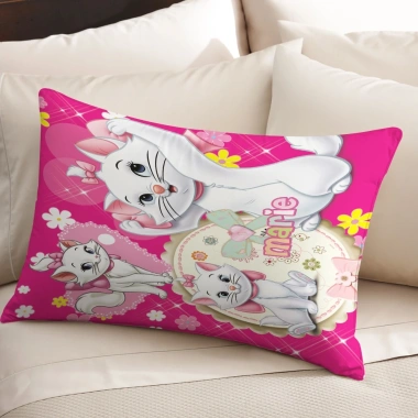 Vỏ Gối Disney Hình Chữ Nhật In Mèo Marie Một Mặt - Trang Trí Phòng Khách, Sofa, Xe Hơi, Quà Tặng Bé 2