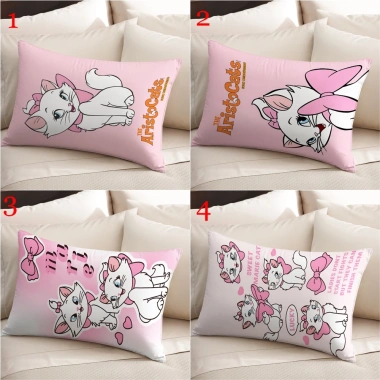 Vỏ Gối Disney Hình Chữ Nhật In Mèo Marie Một Mặt - Trang Trí Phòng Khách, Sofa, Xe Hơi, Quà Tặng Bé 3