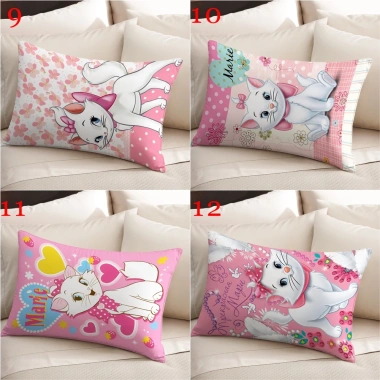 Vỏ Gối Disney Hình Chữ Nhật In Mèo Marie Một Mặt - Trang Trí Phòng Khách, Sofa, Xe Hơi, Quà Tặng Bé 5