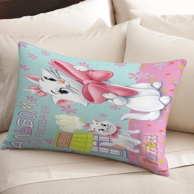 Vỏ Gối Disney Hình Chữ Nhật In Mèo Marie Một Mặt - Trang Trí Phòng Khách, Sofa, Xe Hơi, Quà Tặng Bé 8