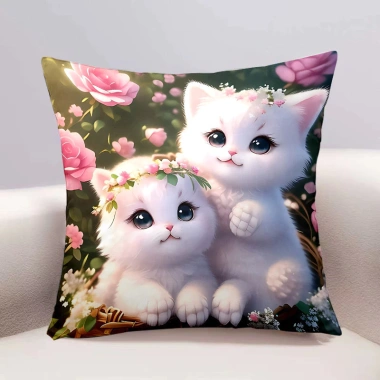 Vỏ Gối Động Vật Mèo Con 2.025: Sofa Xe Hoạt Hình, Họa Tiết Chó Dễ Thương, Giá Ưu Đãi 45.401₫ 4