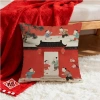 Vỏ gối Fuwa màu đỏ cotton 60x60, 45x45, 40x40 - Trang trí sofa CNY giá ưu đãi 43.439 VND 2