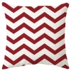 Vỏ gối hình học đỏ đậm cotton 45×45 - Hộp đựng gối sofa nghệ thuật 4