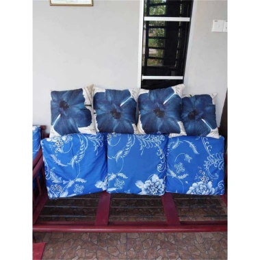 Vỏ gối hình học xanh 45x45 cm cotton hai mặt - Trang trí sofa nhà Raya, giá 43.439đ