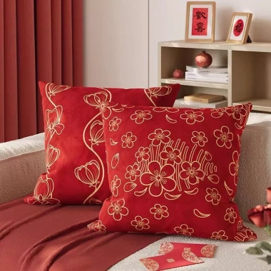 Vỏ gối hoa anh đào đa kích thước 45‑70cm, trang trí sofa, nhà năm mới, giảm giá 43.439 VND