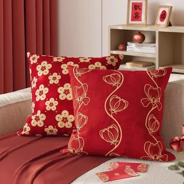 Vỏ gối hoa anh đào đa kích thước 45‑70cm, trang trí sofa, nhà năm mới, giảm giá 43.439 VND