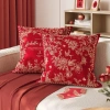 Vỏ gối hoa nở đỏ 45x45x40 - Trang trí sofa nhà năm mới, giá ưu đãi 43.439đ