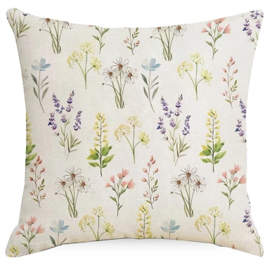 Vỏ gối lá xanh vải lanh 60x60, 45x45, 40x40 – Hộp đựng giường sofa trang trí mùa xuân, giảm giá 20% 8