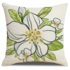 Vỏ gối linen hoa trắng xanh lá cây 45x45cm - Trang trí sofa, giường, sân nhà 48.602₫ 2