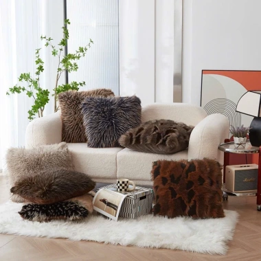 Vỏ Gối Lông Cáo 50x50 – Mềm Mịn, Không Rụng Lông, Trang Trí Sofa Giá 115.000đ