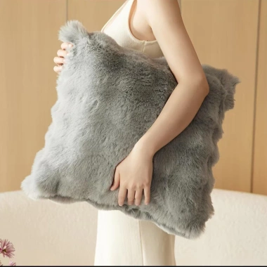 Vỏ gối lông cừu bong bóng nhỏ hai mặt, dây kéo tháo rời, giặt được – Sofa Bay, giảm giá 161.352₫