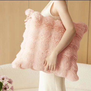 Vỏ gối lông cừu bong bóng nhỏ hai mặt, dây kéo tháo rời, giặt được – Sofa Bay, giảm giá 161.352₫