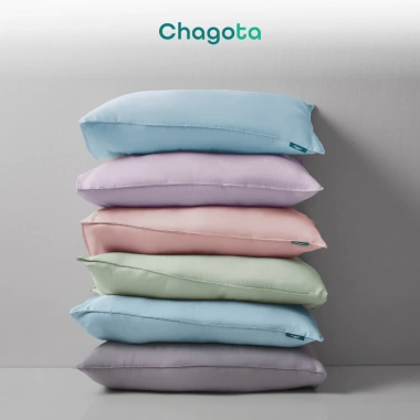 Vỏ Gối Lụa Silk Ice Chagota 48x68cm Mềm Mịn, Chống Phai, Không Xù Lông, Giá 90.000₫