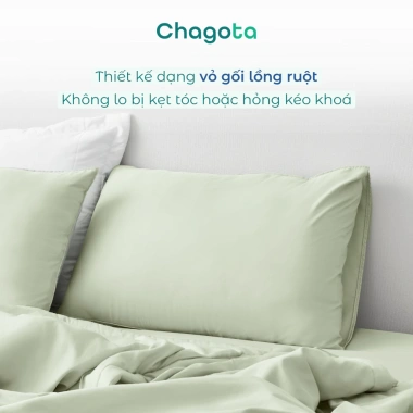 Vỏ Gối Lụa Silk Ice Chagota 48x68cm Mềm Mịn, Chống Phai, Không Xù Lông, Giá 90.000₫