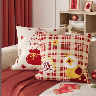 Vỏ gối lưới đỏ năm mới 70x70 60x60 50x50 45x45 - Trang trí sofa nội thất giảm giá 43.439đ