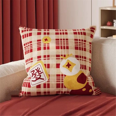 Vỏ gối lưới đỏ năm mới 70x70 60x60 50x50 45x45 - Trang trí sofa nội thất giảm giá 43.439đ