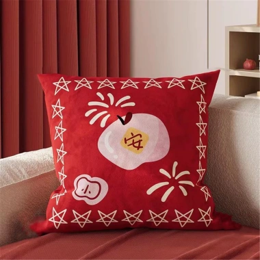 Vỏ gối lưới đỏ năm mới 70x70 60x60 50x50 45x45 - Trang trí sofa nội thất giảm giá 43.439đ