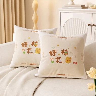 Vỏ gối may mắn cotton 2 lớp 60×60,45×45,40×40 Trang trí sofa năm mới chỉ 43.439đ 4