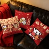 Vỏ gối may mắn màu đỏ 70x70 60x60 45x45 40x40 - Trang trí sofa năm mới giảm giá 20% 9
