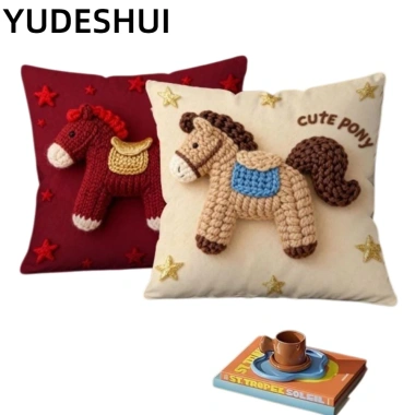 Vỏ Gối Mềm YudhUI Pony Dễ Thương 2D - Gối Vuông Đệm Trang Trí Nhà, Giá 99.576₫