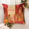 Vỏ gối ngựa in một mặt - Trang trí ghế sofa phòng khách, chúc mừng Tết Nguyên Đán và Giáng sinh, không lõi 2