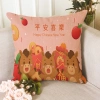 Vỏ gối ngựa in một mặt - Trang trí ghế sofa phòng khách, chúc mừng Tết Nguyên Đán và Giáng sinh, không lõi 5