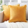 Vỏ gối nhung bóng mềm xanh dương hồng - Trang trí sofa phòng ngủ, chỉ 95.040₫ 4