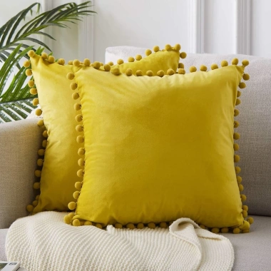 Vỏ gối nhung bóng mềm xanh dương hồng - Trang trí sofa phòng ngủ, chỉ 95.040₫