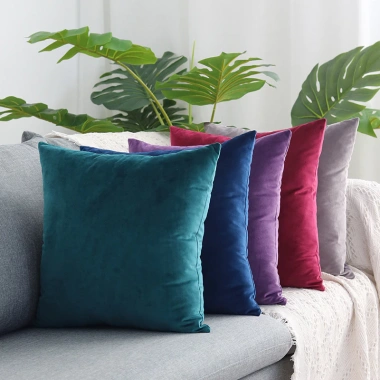 Vỏ Gối Nhung Cao Cấp Siêu Mềm Nhiều Màu - Trang Trí Ghế Sofa, Giá Ưu Đãi 47.250₫