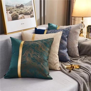 Vỏ gối nhung màu nhuộm đồng sang trọng 45x45cm Trang trí năm mới 3