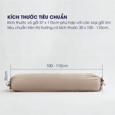 Vỏ gối ôm Tencel 100% tự nhiên Changmi 35x110cm - Nhiều màu, mềm mượt, mát lạnh, chỉ 260k
